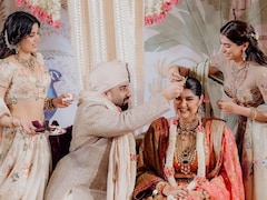 Anshula Kapoor And Rohan Thakkar's Wedding Style: Peach Bridal Elegance Meets A Classic Sherwani