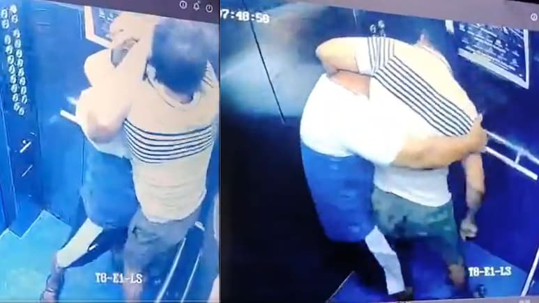लिफ्ट बनी बॉक्सिंग रिंग! गाजियाबाद सोसाइटी में दो लोगों के बीच खूब चले लात-घूसे, VIDEO वायरल