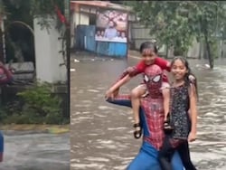 Video: Thane Man Dressed As Spiderman Helps Commuters In Flooded Streets