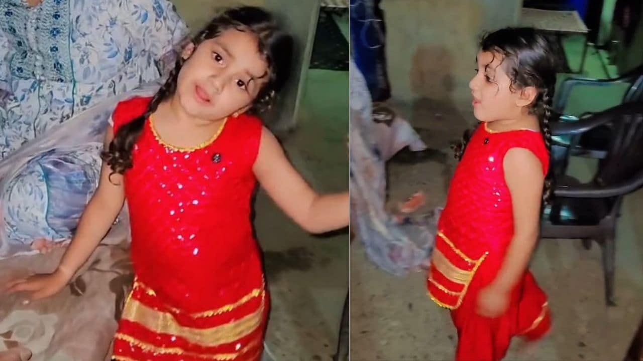 VIDEO: लाल सूट और दो चोटियों में बच्ची ने जमाया ऐसा रंग...सुर और अदाओं पर दिल हार बैठे लोग