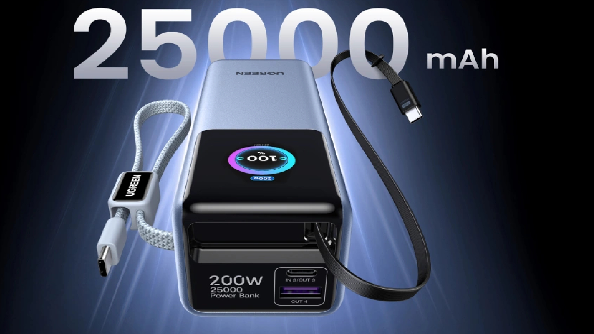 200W पावर आउटपुट के साथ 25,000mAh पावरबैंक Ugreen ने किया लॉन्च, जानें कीमत और फीचर्स