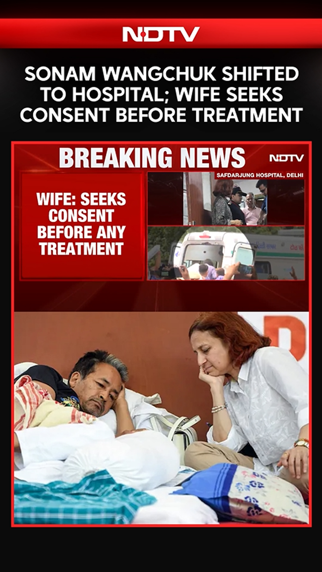 Sonam Wangchuk News | Sonam Wangchuk Hospitalised, His Wife Says No Treatment Without Her Consent