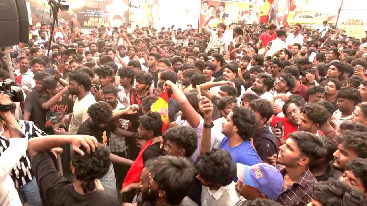 Vijay Fans Queue Up Overnight For Jana Nayagan; Theatres Turn Into Celebration Hubs