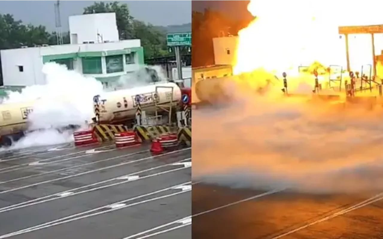 LPG Tanker Explodes After Crashing Into UP Toll Booth, 5 Killed