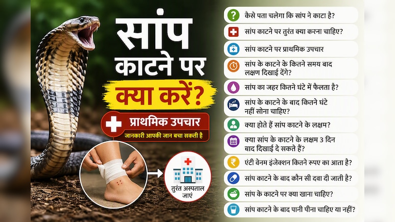 सांप काट ले तो क्या पानी पी सकते हैं? 3 दिन बाद भी दिखते हैं लक्षण! डॉक्टर से जानें तुरंत क्या करें और क्या नहीं