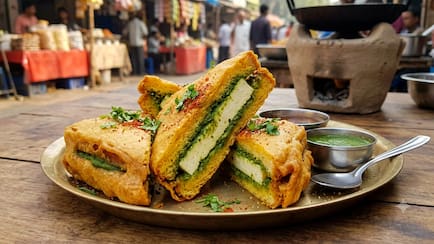 Enjoy The Rains With This Crispy Chutney Paneer Bread Pakoda