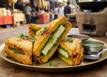 Enjoy The Rains With This Crispy Chutney Paneer Bread Pakoda