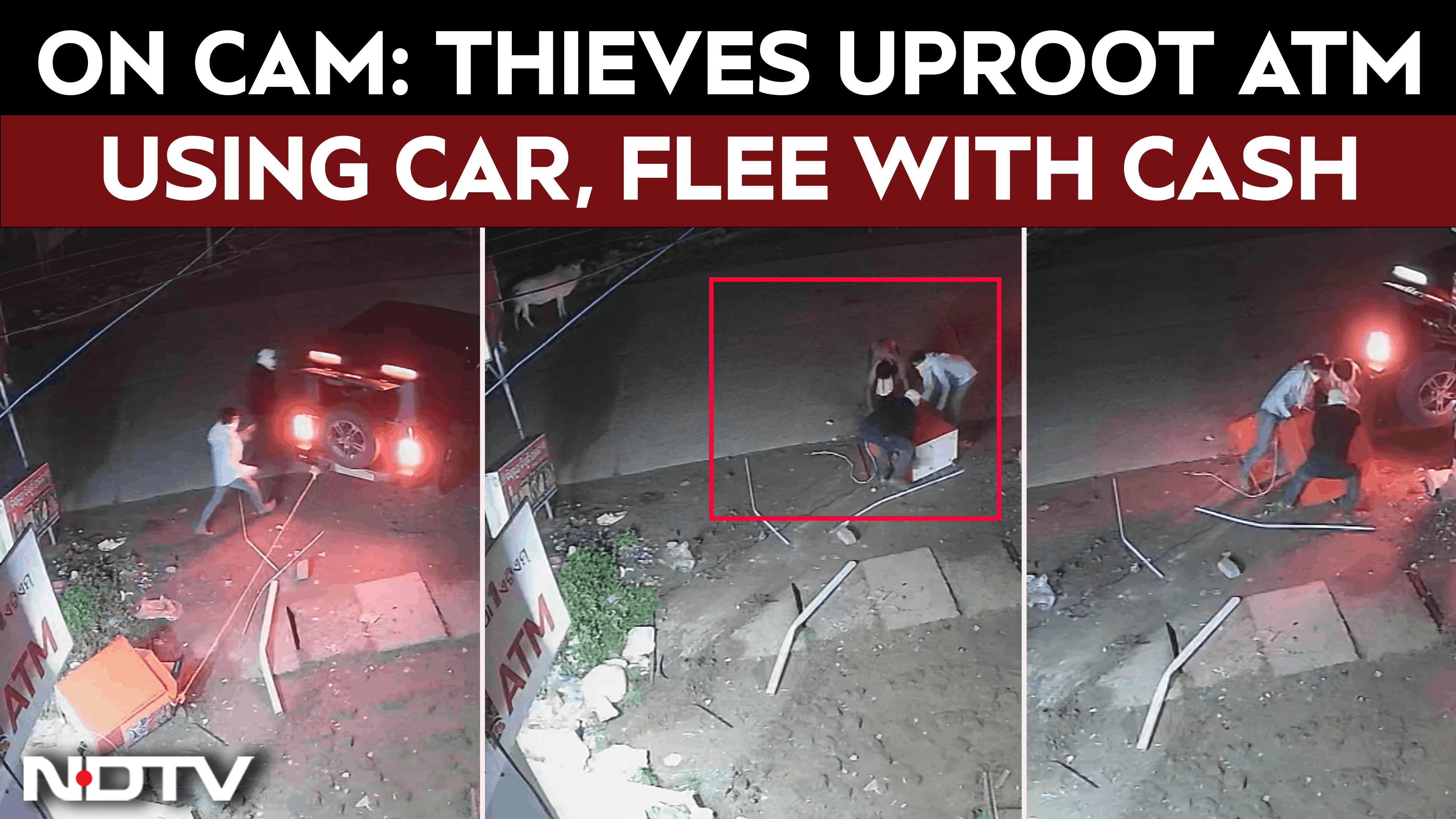 Odisha News | Thieves Drag Out ATM Using SUV Car, Flee After Looting The Cash, Probe Underway