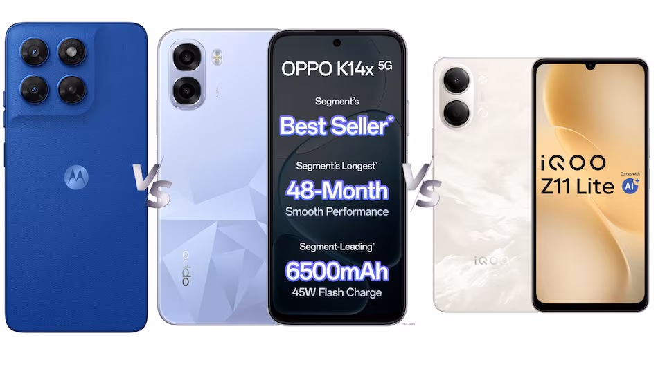 iQOO Z11 Lite 5G vs Moto G37 Power vs Oppo K14x 5G: ഇന്ത്യയിലെ വിലയും സവിശേഷതകളും താരതമ്യം ചെയ്യാം