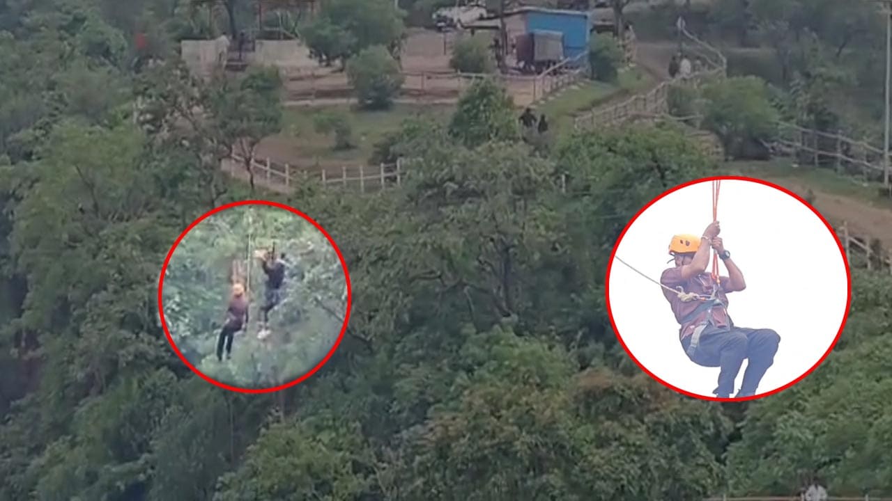 Video: Zipline Fault Leaves Man Hanging Over 3,500-Foot Gorge In Maharashtra
