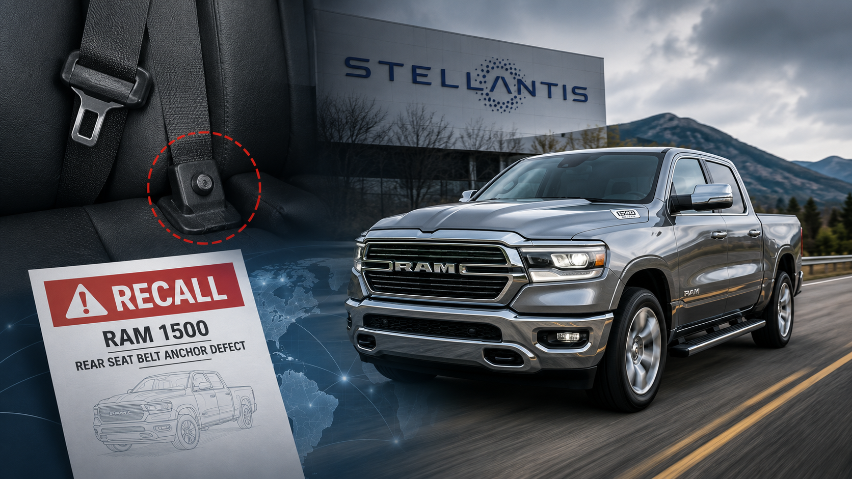 Stellantis Issues Global Recall For 1.5 Million Ram 1500 Pickups Over Seat Belt Safety Risk