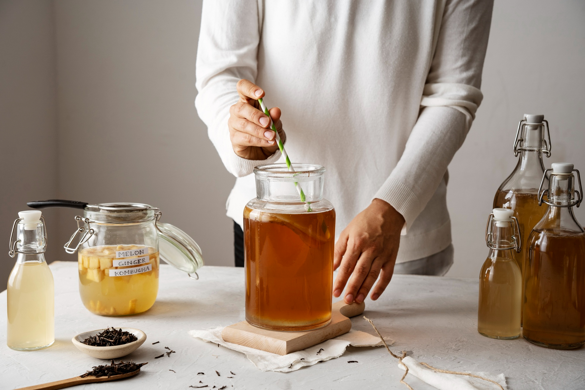 Kombucha should have benefits as well as side-effects for the gut