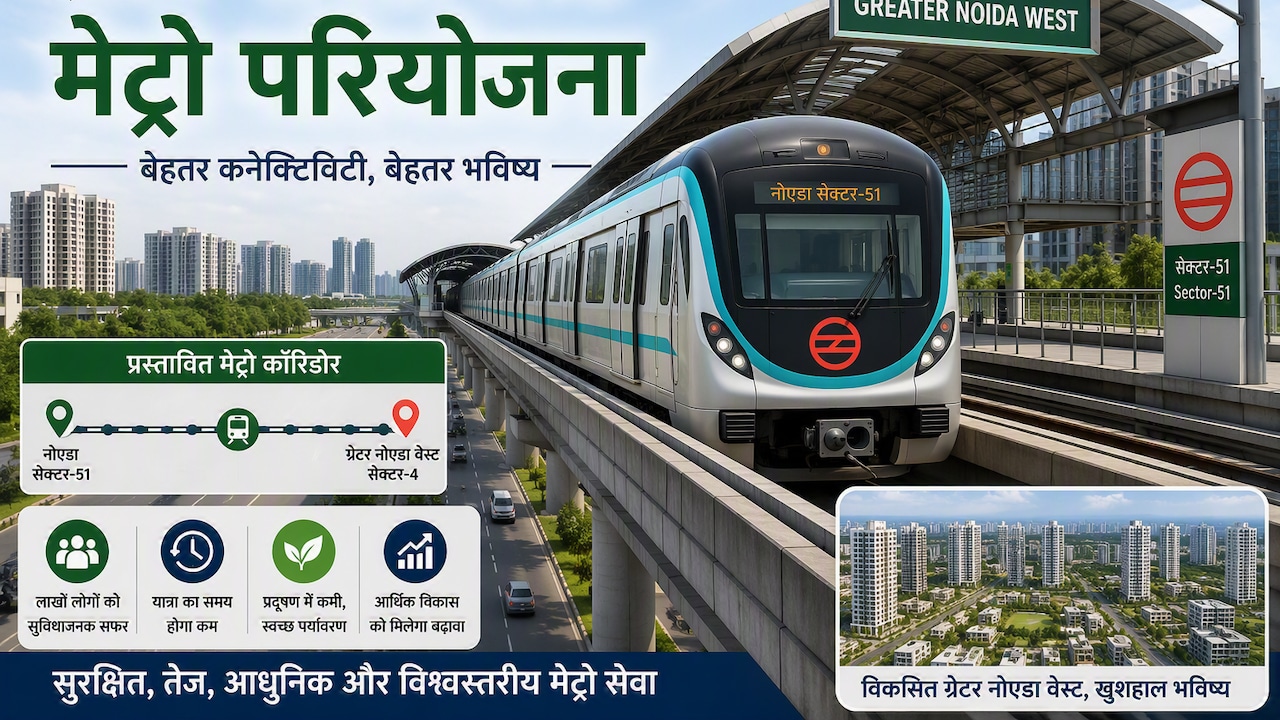 ग्रेटर नोएडा वेस्ट मेट्रो पर गुड न्यूज, दिल्ली आवाजाही होगी आसान, जानें सेक्टर 51 से कहां-कहां स्टेशन