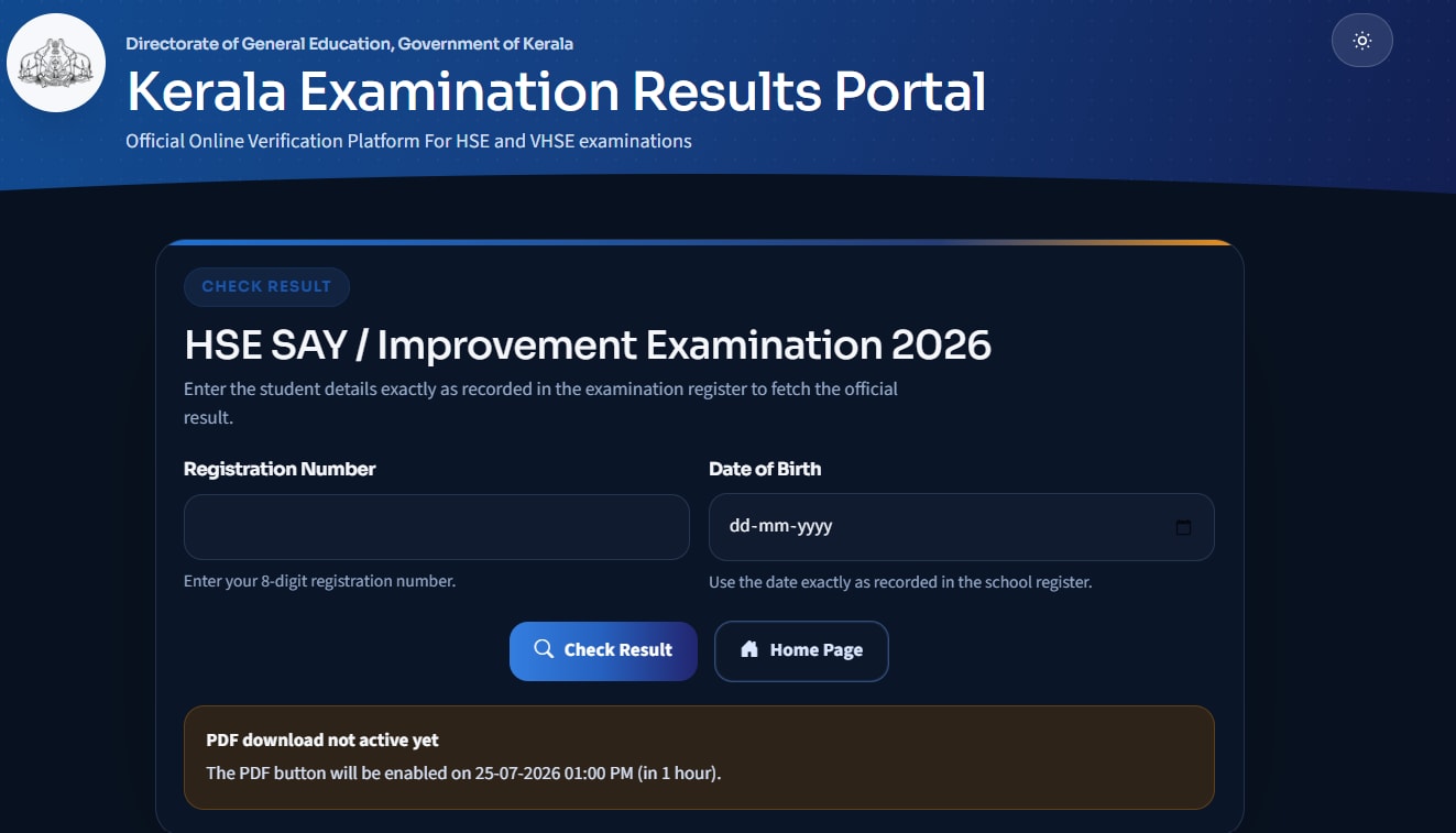 Kerala Plus Two SAY Result 2026 Declared; Check Direct Link And Step To Download Marksheet