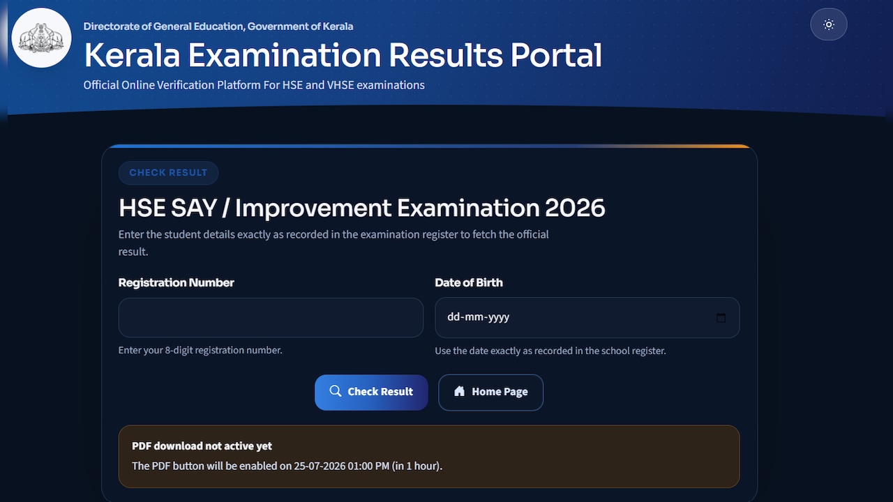 Kerala Plus Two SAY Result 2026 Declared; Check Direct Link And Step To Download Marksheet