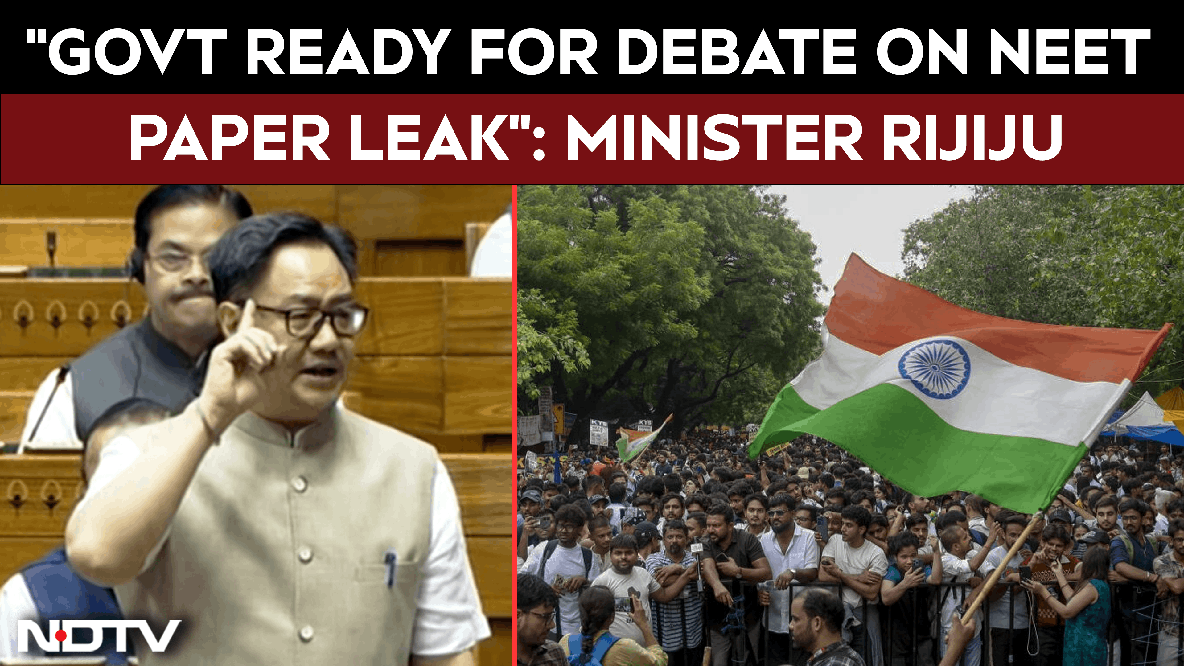 Parliament Session | "Ready For Debate On NEET Paper Leak, Students Top Priority": Minister Rijiju