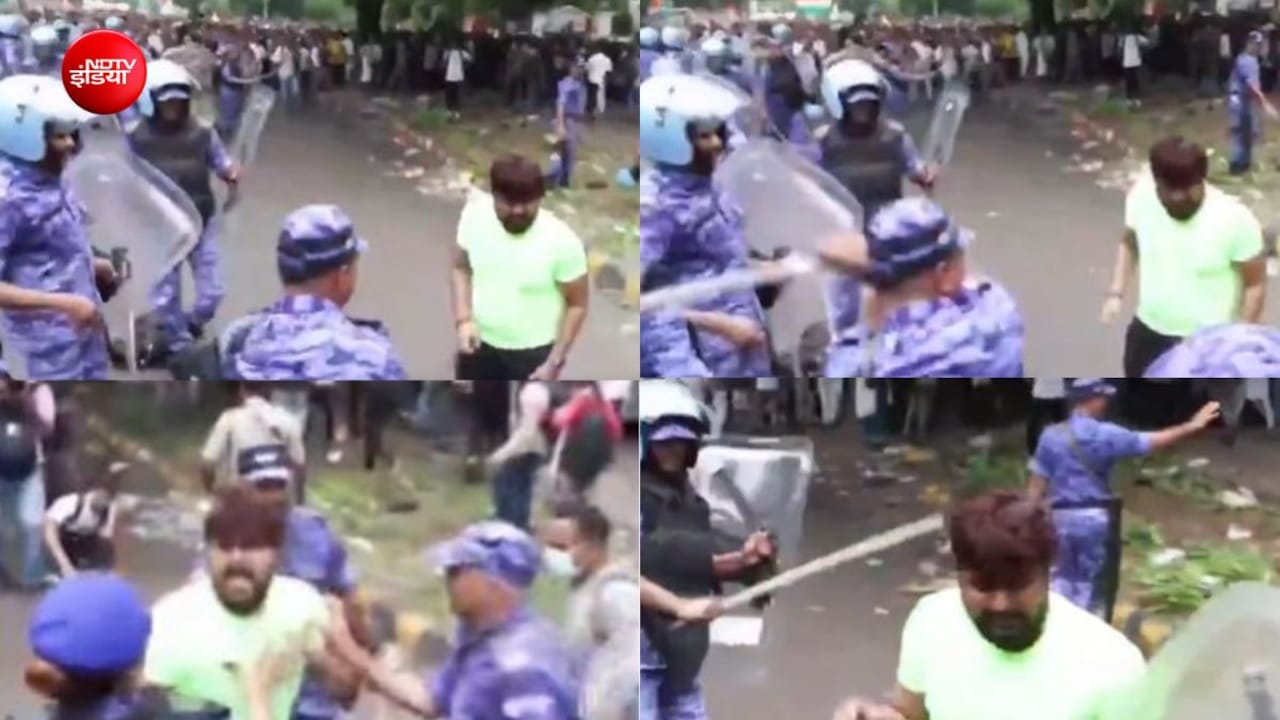 VIDEO: मार-मार मुझे... जंतर-मंतर पर बाकी भाग रहे थे, पर RPF के सामने अड़ गया ये प्रदर्शनकारी