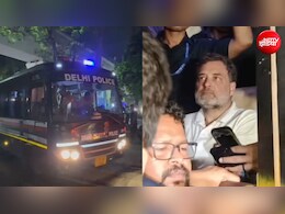 राहुल गांधी को छत्रसाल स्टेडियम ले गई पुलिस, विपक्षी नेताओं की एक बस मंदिर मार्ग थाने पहुंची