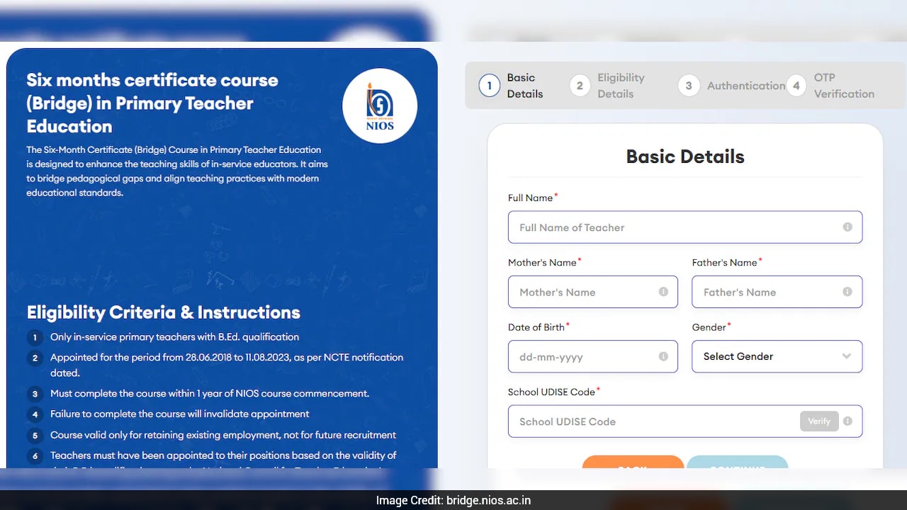 NIOS Bridge Course 2026 Registration Reopens: Apply Online Till July 19