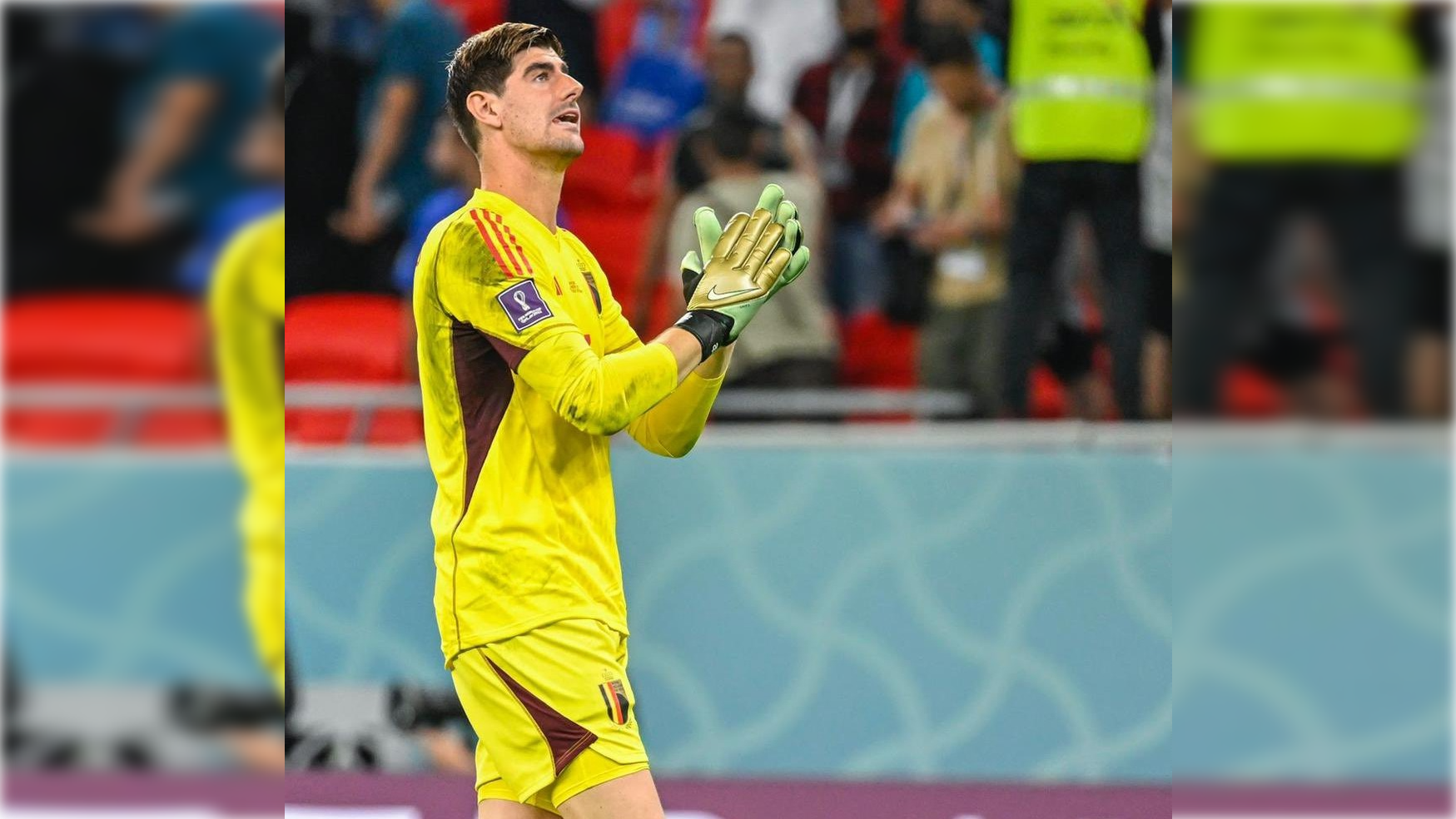 Courtois injured, replaced late as Belgium’s quarterfinal against Spain ends