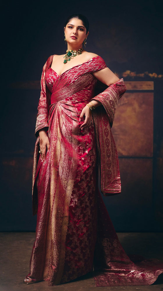 Anshula Kapoor's Royal Saree Moment