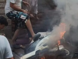Scooter Catches Fire As High-Tension Power Line Snapped In Noida, 5 Injured