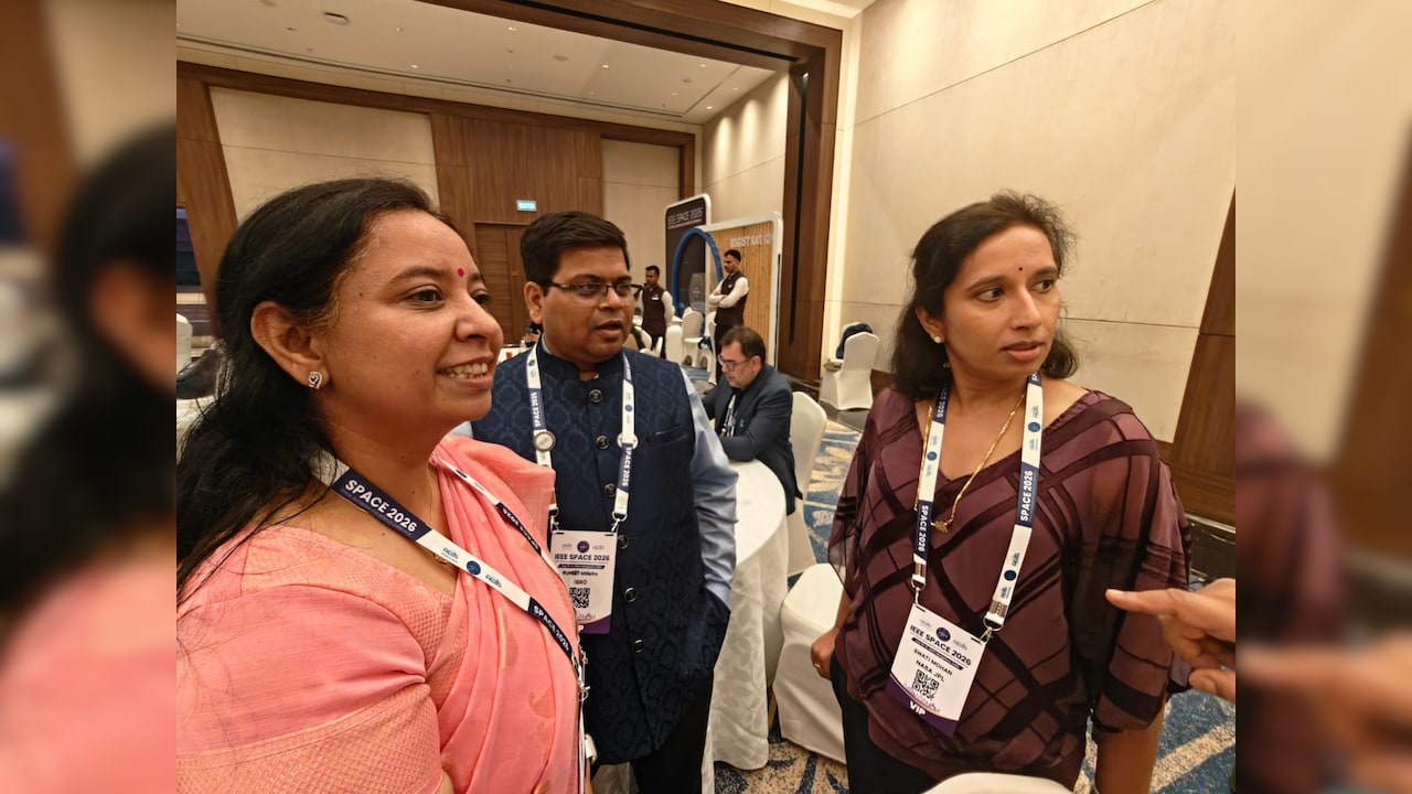 Dr Swati Moha with ISROs crack team of interplanetary mission specialists Dr Puneet Mishra and Dr Priyanka Mishra Dr Swati Moha with ISROs crack team of interplanetary mission specialists Dr Puneet Mishra and Dr Priyanka Mishra
