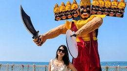 Radhika Pandit Shares Photo With Ravana Effigy, Gives A Nod To Yash's <i>Ramayana</i> Character