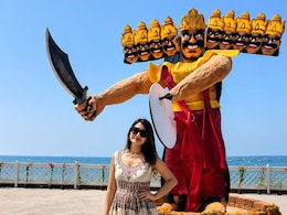 Radhika Pandit Shares Photo With Ravana Effigy, Gives A Nod To Yash's <i>Ramayana</i> Character
