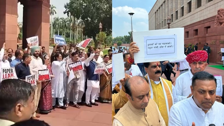 Centre vs Opposition Protest Showdown Outside Parliament Amid Stormy Session