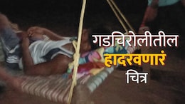 Gadchiroli News : हा आहे विकास? गावात रुग्णवाहिका पोहोचणं कठीण, वेदनेने विव्हळत रुग्णाचा जीवघेणा प्रवास