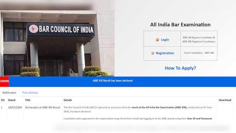 AIBE 21 Result 2026 Declared: Check Direct Link; AIBE 22 Exam Dates 2026 OUT