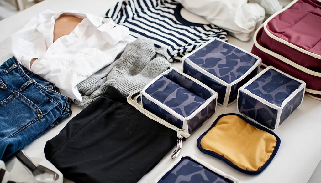 Versatile packing tools help you arrange a neat capsule wardrobe for any journey. Versatile packing tools help you arrange a neat capsule wardrobe for any journey.