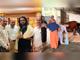 Ram Charan Visits Coimbatore Temple With Wife Upasana After Wrist Surgery