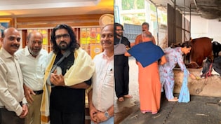 Ram Charan Visits Coimbatore Temple With Wife Upasana After Wrist Surgery