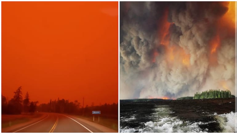 Apocalyptic Canada Wildfire Videos Go Viral; US States Issue Air Quality Warnings