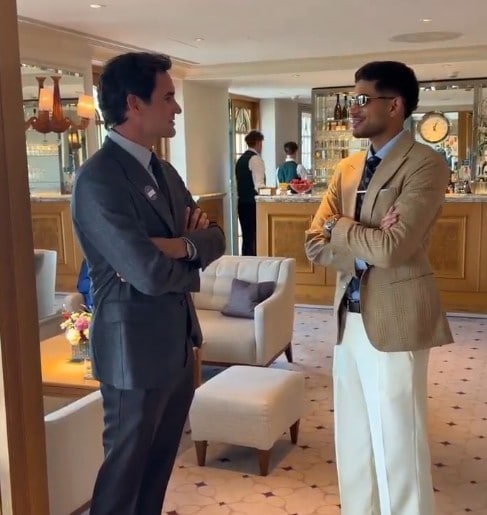 Shubman Gill Meets Roger Federer at Wimbledon, Sparking Online Speculation
