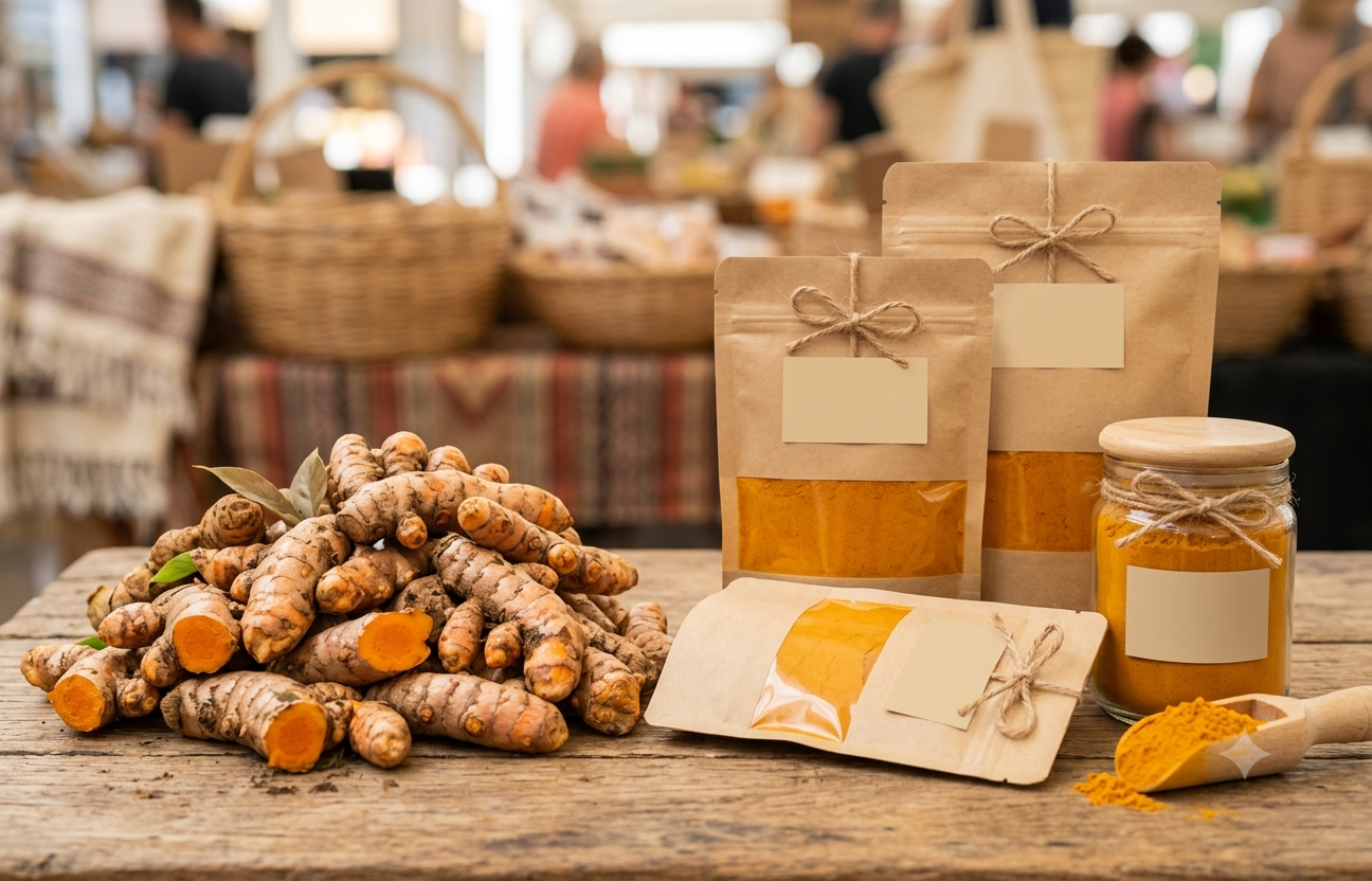 Raw turmeric has more curcumin than packaged turmeric powder