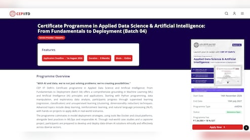 IIT Delhi Opens Enrollment For Online Data Science And AI Programme