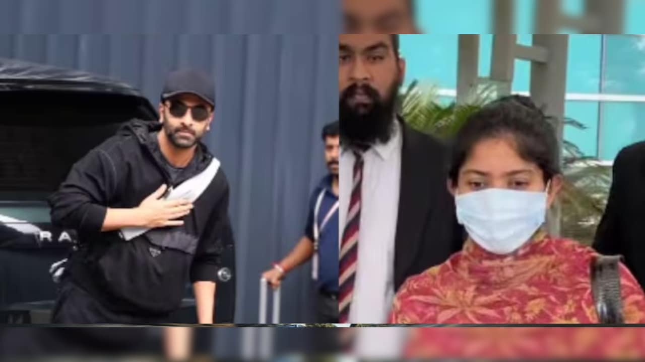 ट्रेलर लॉन्च से पहले दिल्ली में 'रामायणम' इवेंट के लिए निकलते दिखे रणबीर कपूर, साई पल्लवी और सनी देओल