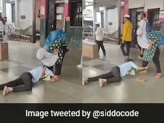 Man Clings To Woman's Feet At Mumbai Station, Viral Clip Sparks Curiosity