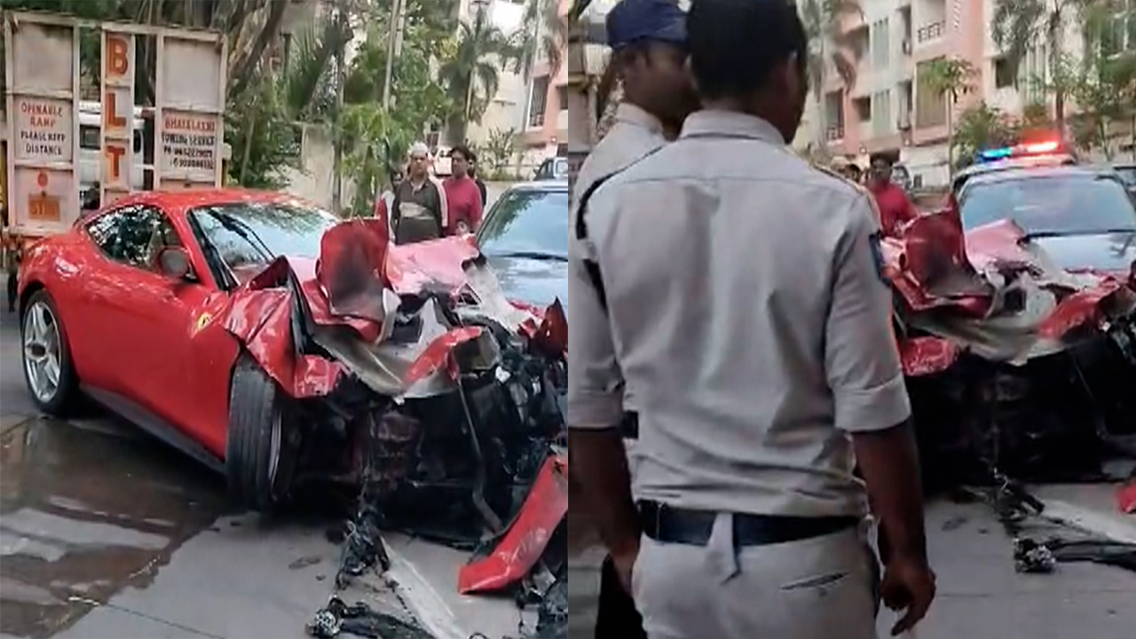 Hyderabad: Speeding Ferrari Rams Into Apartment Building, Probe Underway