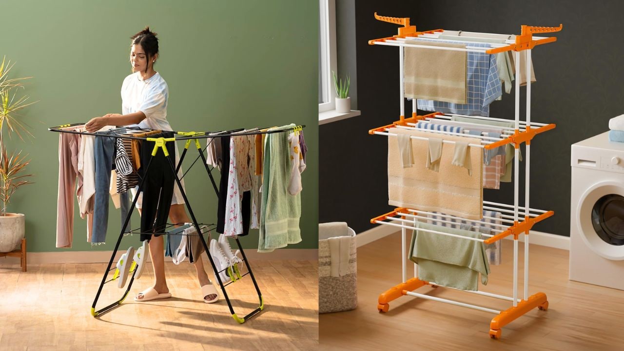 बारिश में नहीं सूखते गीले कपड़े? आज ही घर लाएं ये Best Drying Racks, कम कीमत में मिल रहे हैं शानदार ऑप्शन