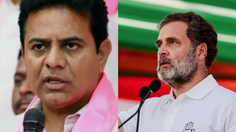 KTR Threatens Protest Outside Rahul Gandhi's House Over Telangana Jobs