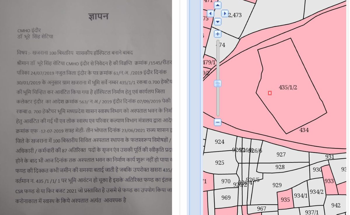 mp news indore khajrana civil hospital ghost staff posting without building