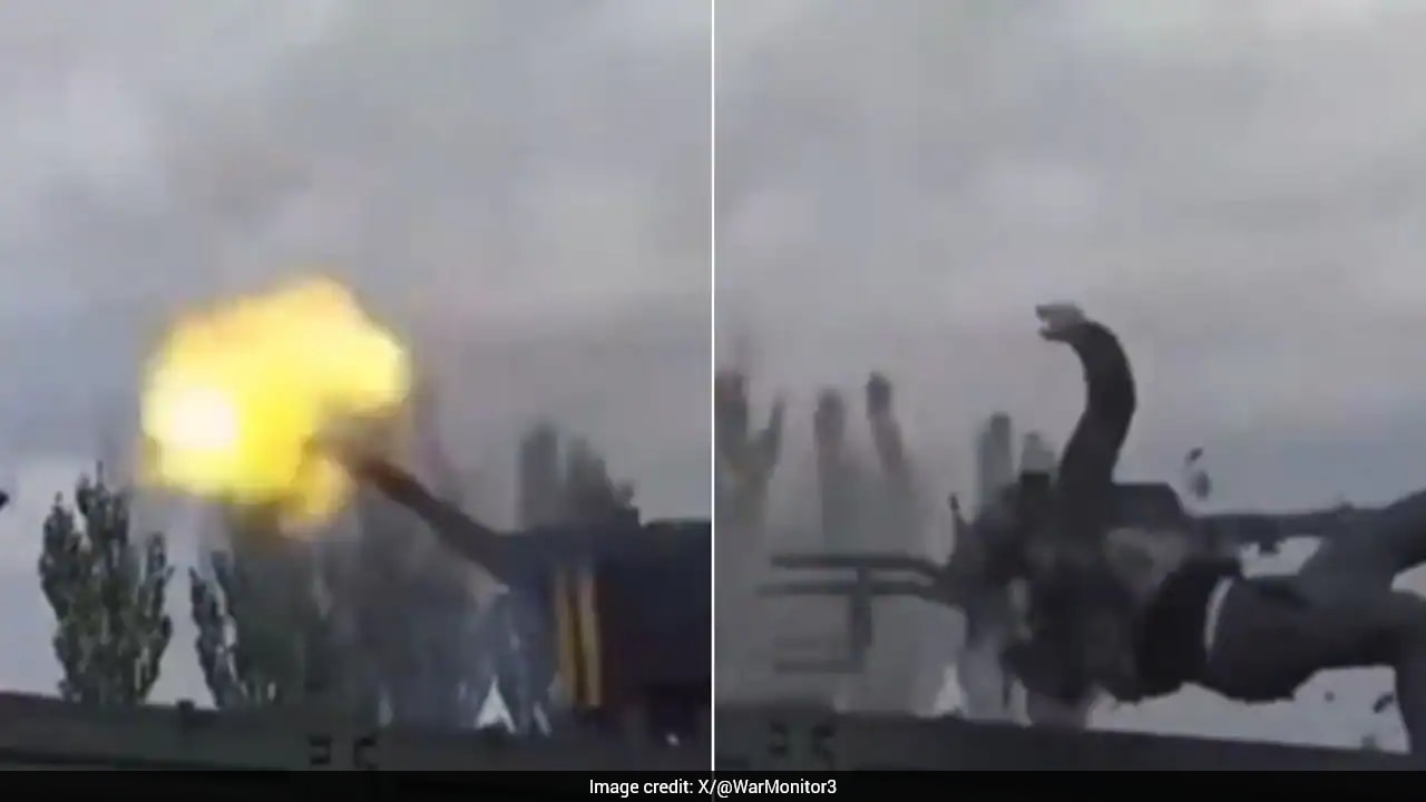 Viral Video Captures Terrifying Moment Russian Helicopter Gun Goes Out Of Control