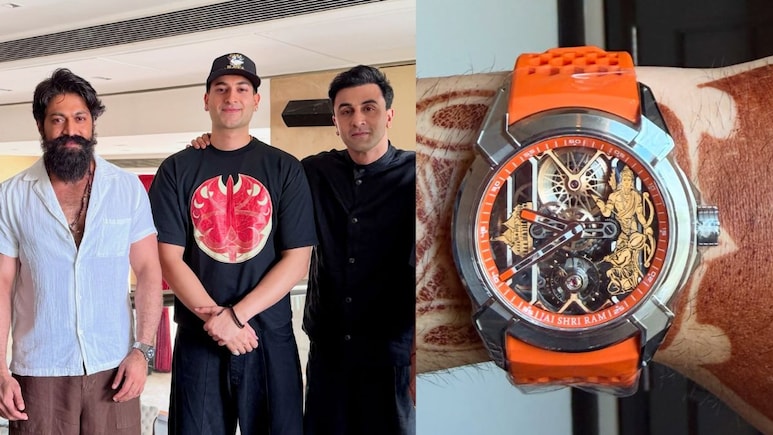 Sitarist Rishab Sharma Flaunts Rs 35.8 Lakh Ram Janmabhoomi Watch, Poses With <i>Ramayana</i> Stars Ranbir Kapoor And Yash