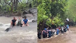 Palghar : हसता हसता रडू आलं! पालघरमधल्या धबधब्यावर अवघ्या 2 मिनिटांत बदललं चित्र, पर्यटकांचा जीव... पाहा VIDEO