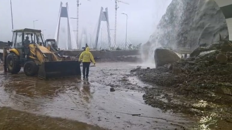 Traffic Suspended On Pune-Mumbai Highway After Flooding, Landslide