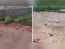 Video: 3,000 Gas Cylinders Float In River As Flood Water Breaches HPCL Plant